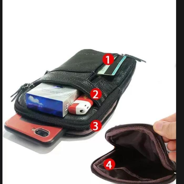 Tas Selempang Minimalis Tas Selempang Hp Kulit Asli/Dompet Hp/Sarung Hp