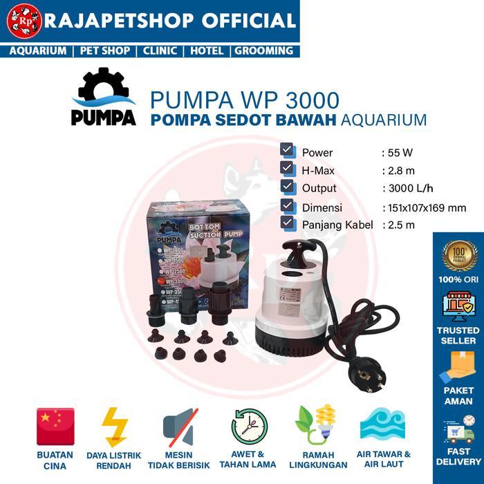 ( Pompa Air ) Pumpa Wp 3000 Water Pump Kolam Aquarium