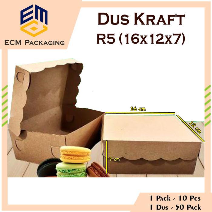 Dus Snack R5 16x12x7cm TEBAL Dus Nesto Box Snack Dus Arisan Dus Kraft Coklat Dus Nasi Kardus Snack