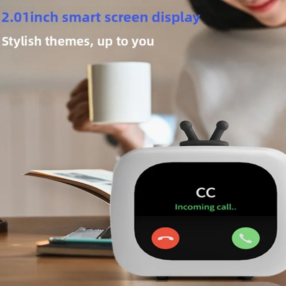 TV Appearance Mini Bluetooth Speaker with Screen Stereo Sound Subwoofer Mini Wireless Sound Box