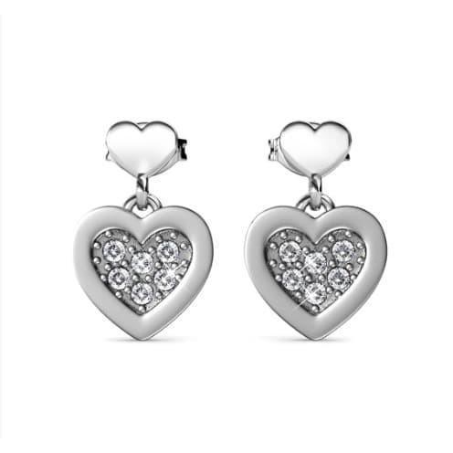 Her Jewellery Larine Love Earring Anting Kristal Swarovski Wanita Rose Gold White Gold