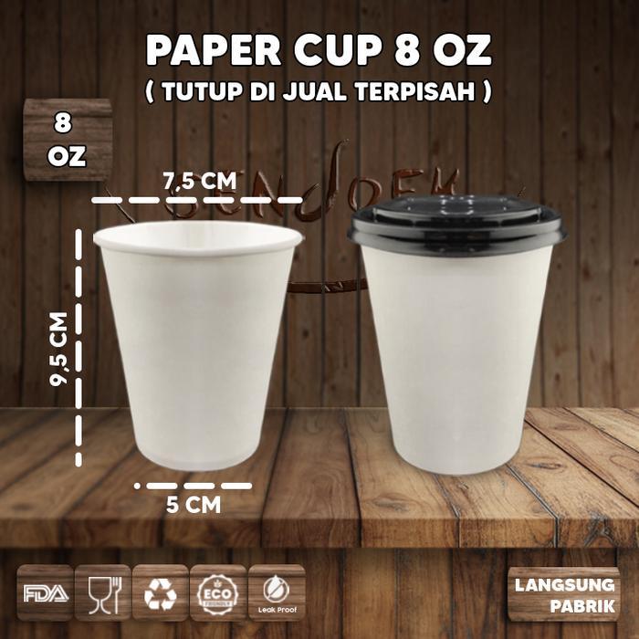 HOT PAPER CUP GELAS KERTAS MINUMAN PANAS CUP PAPER OZ