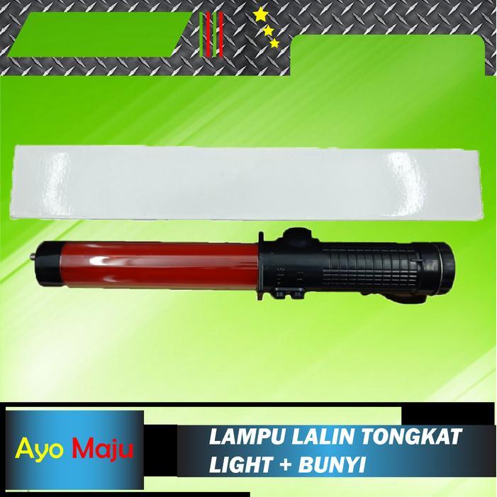 Lampu Lalin Tongkat Polisi Lalin Jalan Parkir Baton Light + Bunyi Terlaris