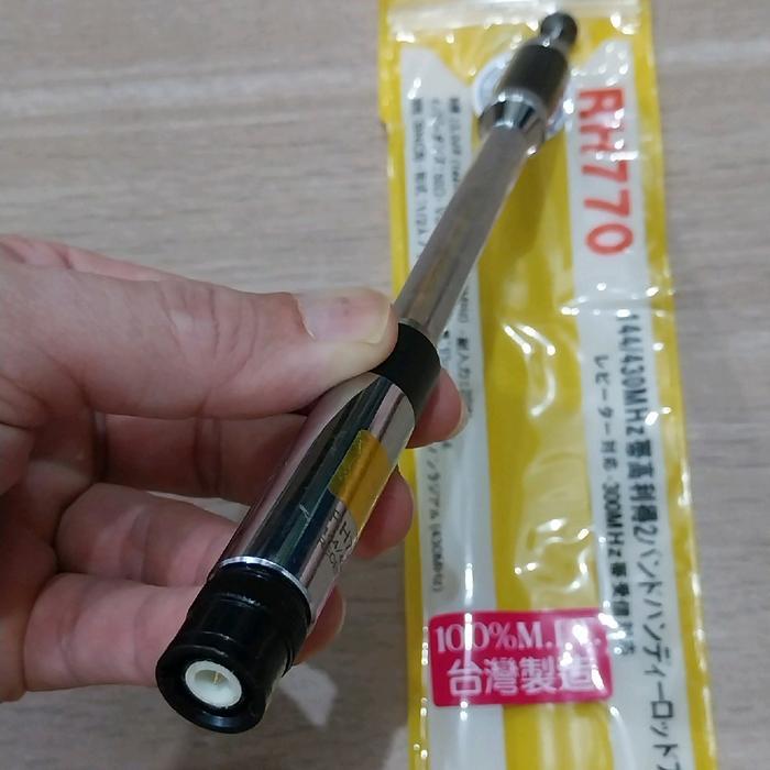 antena ht jarak jauh super stick dobel coil RH770 dualband BNC buat icom v80 v86 u80 alinco dj195