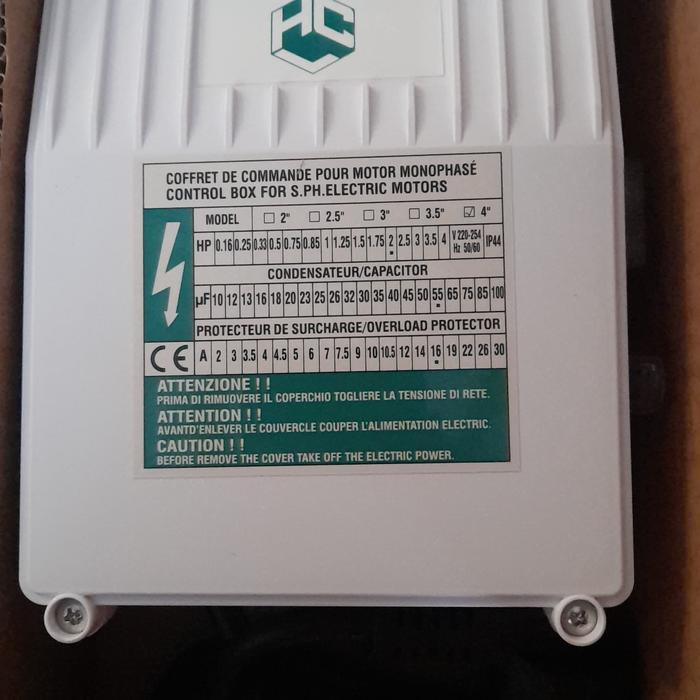 [] Control box hcl 2 hp 1 phase