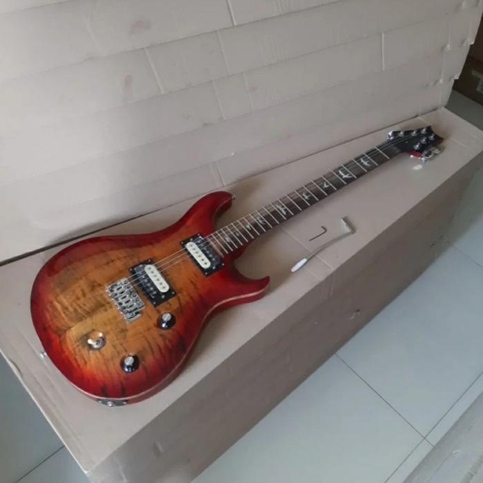 Gitar PRS cherry semi updown custom pabrikan pickup GNB korea
