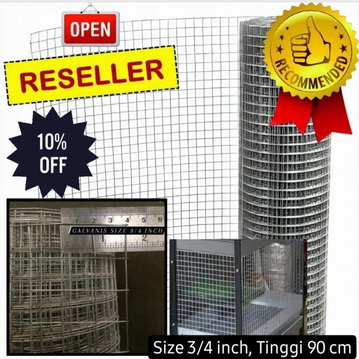 Kawat Loket/Kawat Ram/Kawat Utk Bikin Kandang Burung Yg Galvanis 3/4" Pasti Ori