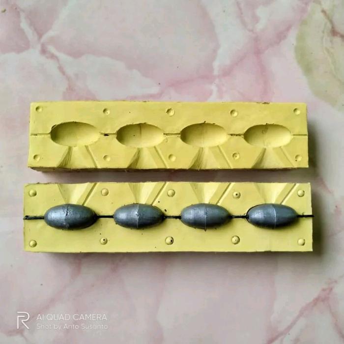 Moulding Cetakan Timah Pancing Bentuk Melinjo 40g