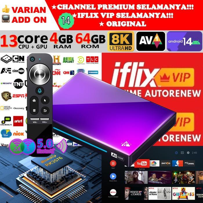Terlaris Best Quality 100% Original Android Tv Box Stb Android Unlock Full Channel Tv Iflix H96 Max