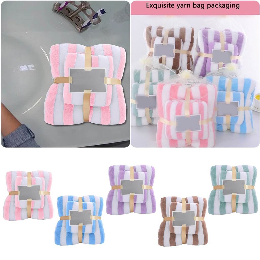 High Density Coral Fleece Towel And Bath Towel Set: Soft And Absorbent Two In One Bathroom Hand Towe