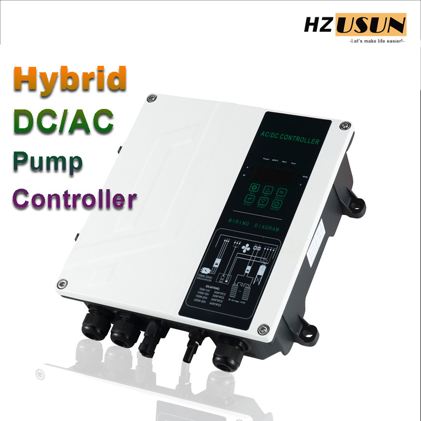 Hybrid Solar DC AC Borehole Well Water Pump Controller with MPPT 1HP 2 HP Solar Pool Pump Inverter f