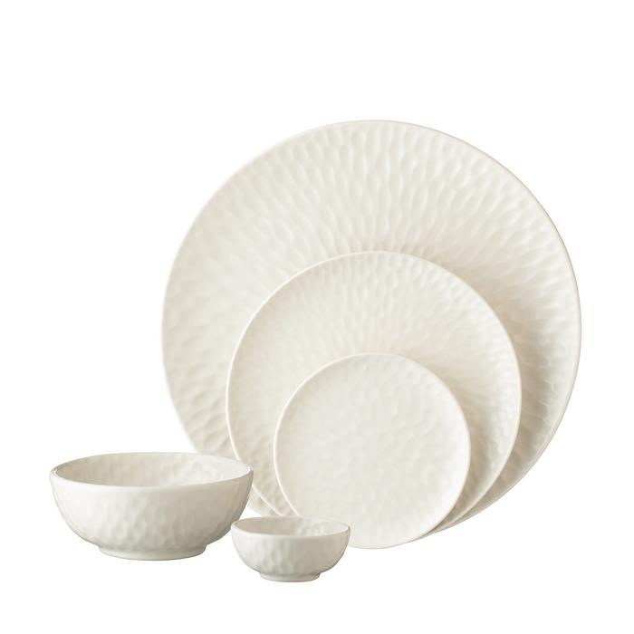 Dinner Set / Set Peralatan Makan Jenggala Hammered Putih