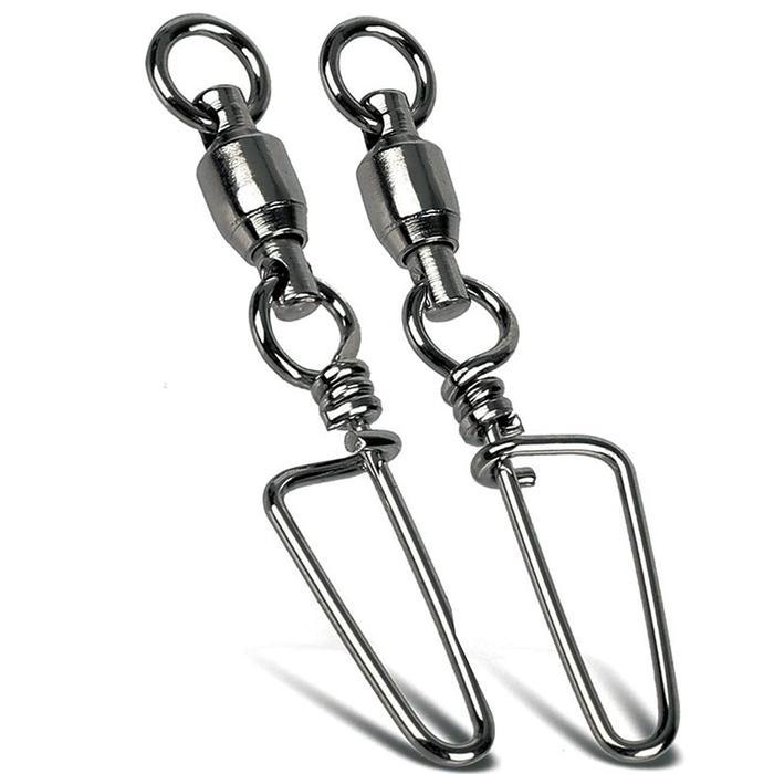 Swivel Putar Lancar Bahan Stainless Steel Konektor Pancing Ikan Kili Kili Snap Besar Kecil