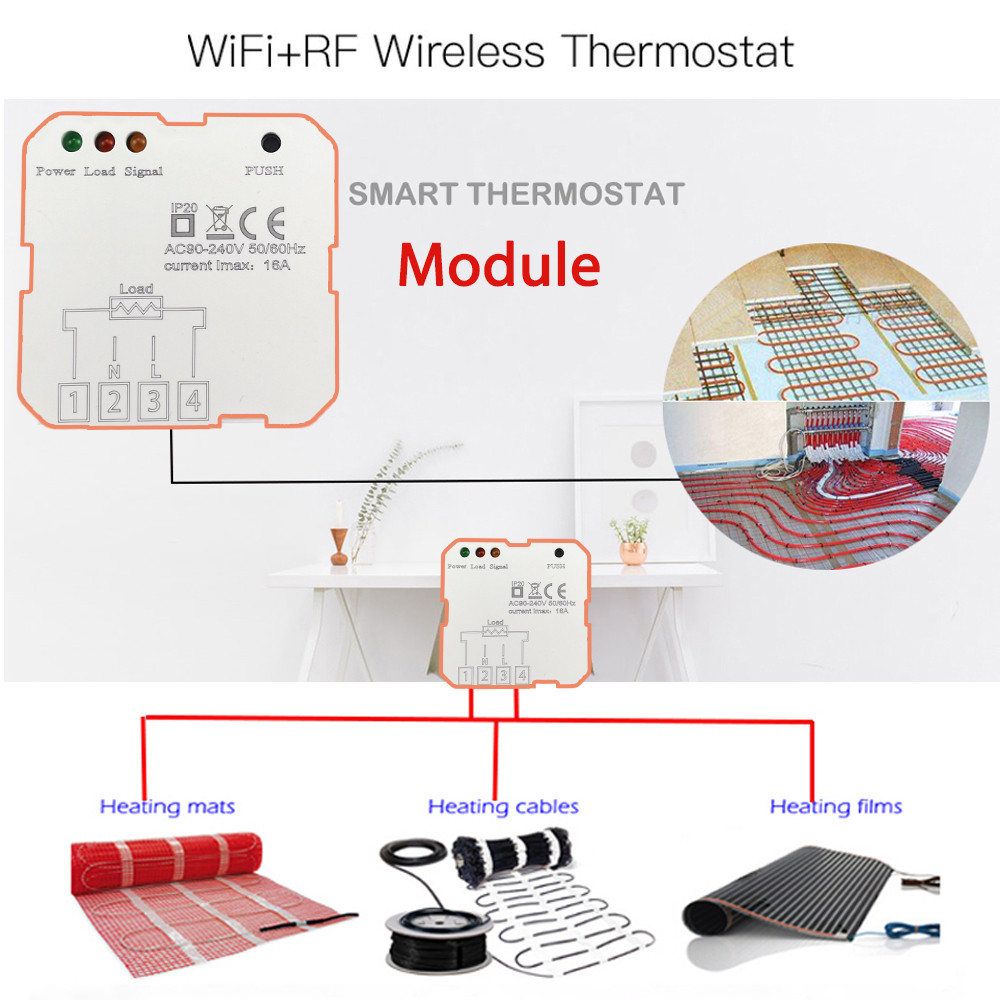 WiFi Smart Thermostat Wall-Hung Gas Boiler Water Electric Underfloor Heating Temperature Controller 