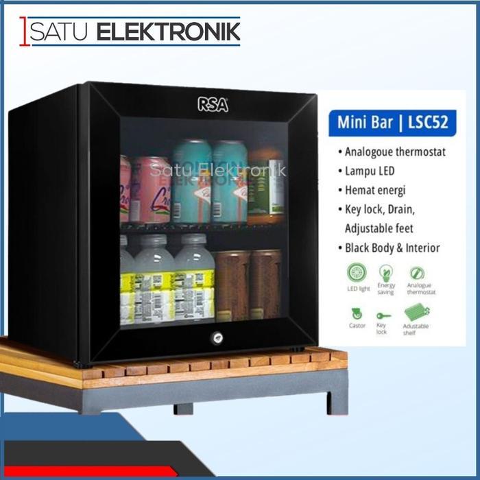 RSA LSC52 Showcase Mini Bar Kulkas Minuman alat pendingin minuman