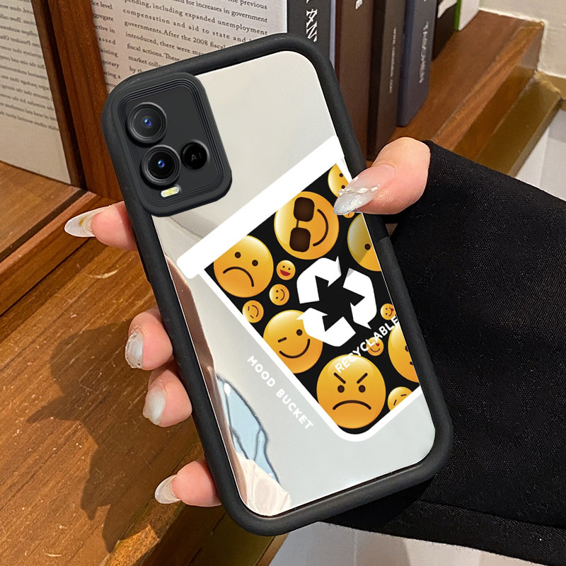 Casing Hp VIVO Y21 Y21s Y21T Y21E Y21A Y21G Y33T Y33s Case Casing Sebuah tas emosi Pola Kasus cermin