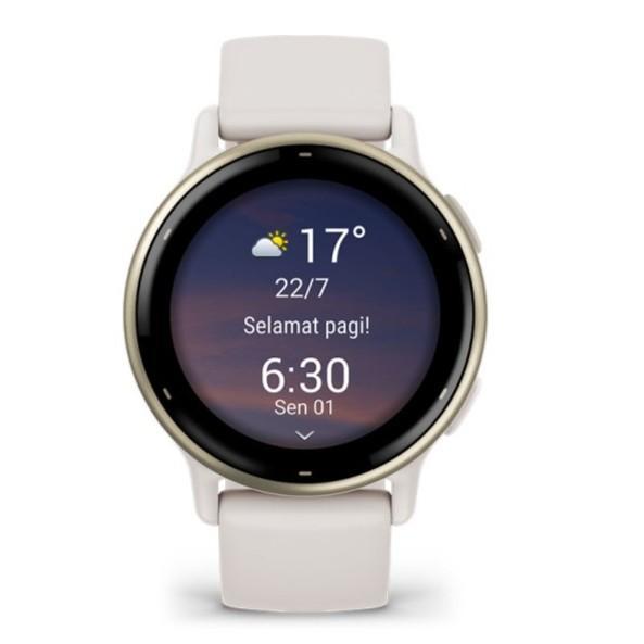 Jam Tangan GARMIN Pria Original GAR VIVOMOVE ACTIVE 5 IVORY CREAM GOLD