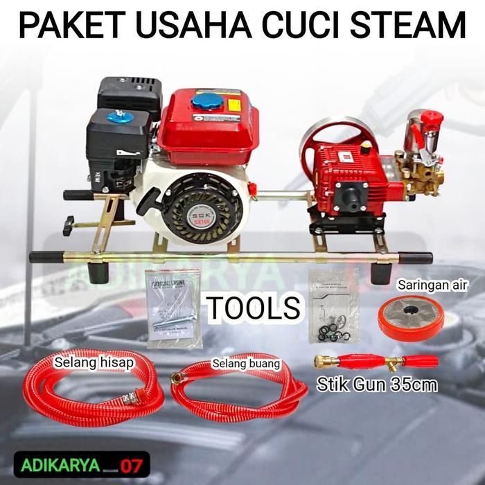 PAKET KOMPLIT Mesin Cuci Motor Power Sprayer PS22 Engine GX160 5,5HP Mesin Stimset Power Sprayer