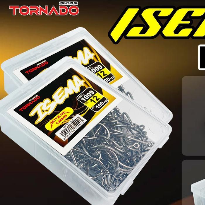 Kail Pancing Kotak Tornado Iseama isi 100pcs Kuat Metalium Carbon Size 1-12