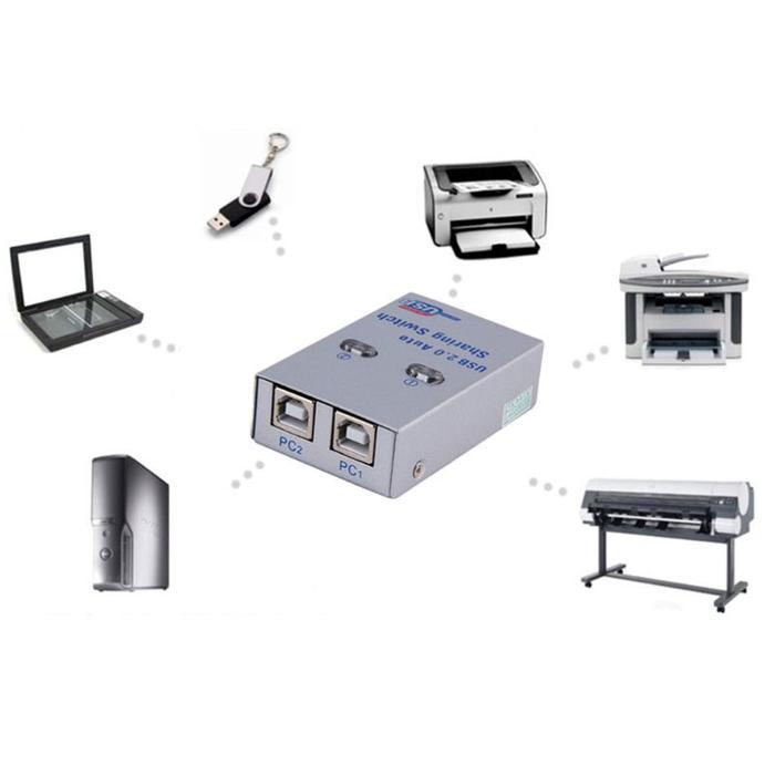TERMURAH Switch Usb Printer 2 Port Sharing Switcher USB 2.0