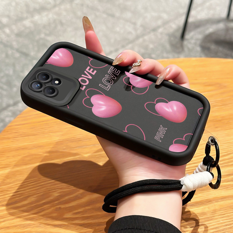 Casing Hp untuk Realme 8I Narzo 50 4G Case Casing cinta pola Cesing HP pelindung Softcase Silikon Ka