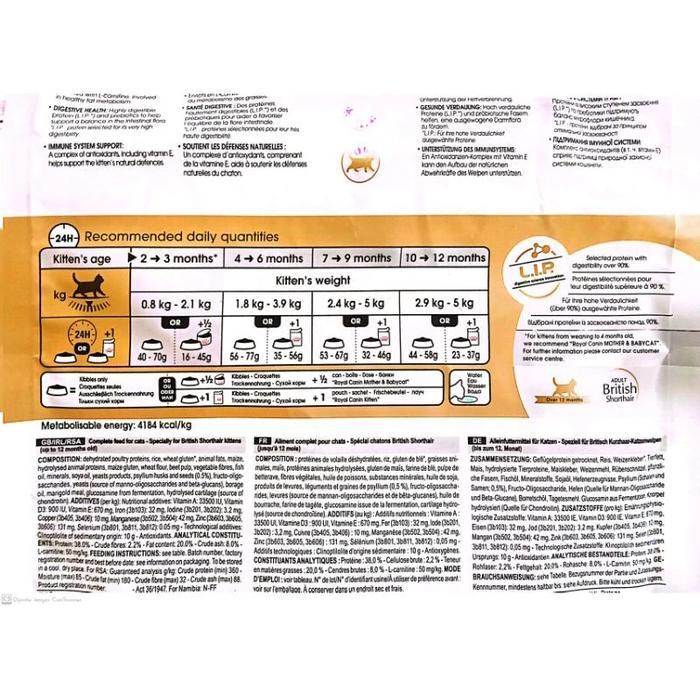 ROYAL CANIN British ShortHair Kitten 2kg / 400gr /British Short Hair BSH kitten Makanan Anak Kucing
