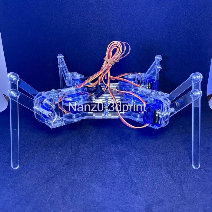TERBARU Kit Quadpod Spider Laba-laba Arduino Robot Akrilik - n0 TERBARU
