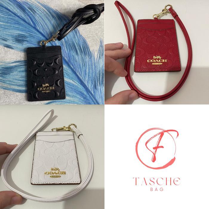 Stok Baru COACH LANYARD PEMEGANG KARTU ID/NAME TAG DIY LANYARD EMBOSSED 65573
