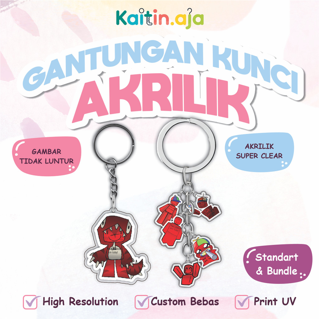 Gantungan Kunci Akrilik ROBLOX FORSAKEN - team c00lkidd Ganci Acrylic Keychain Lucu Kreatif Untuk Ta
