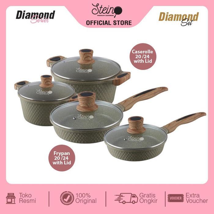 Thebest- Panci Steincookware Paket Diamond Set Stein Diamond Series
