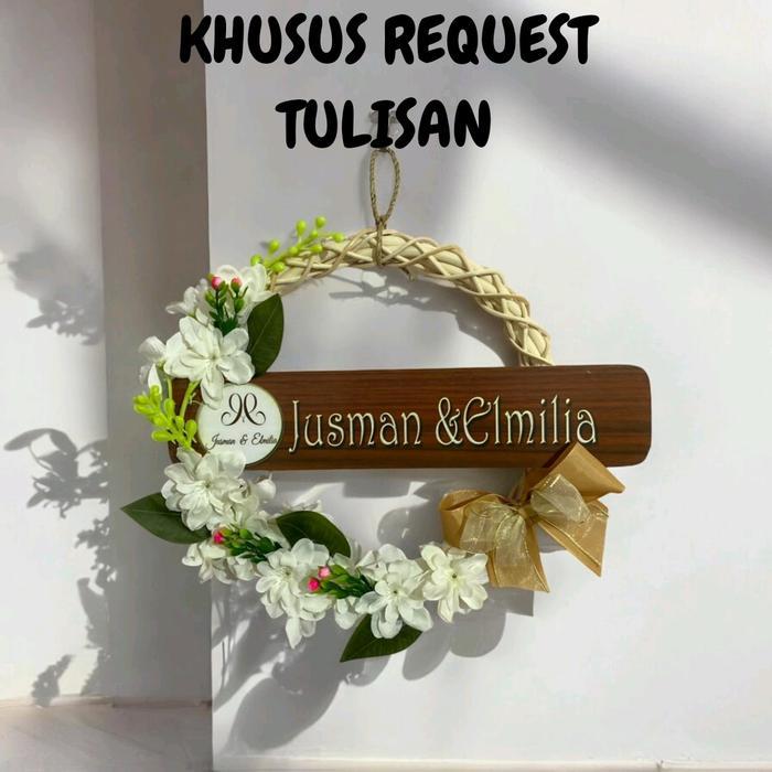 Ring Akar Rotan hiasan pintu Hiasan rumah ( KHUSUS COSTUM/ REQUEST)