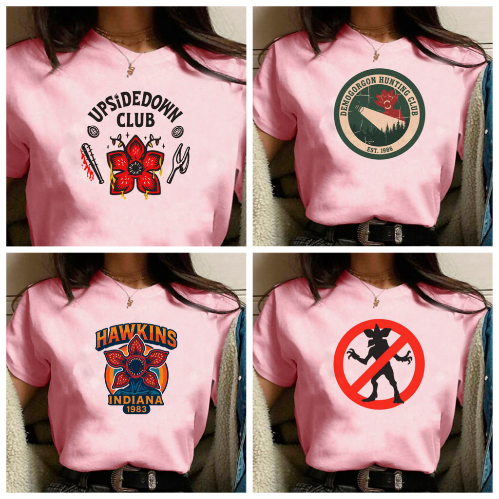 Shirt Hawkins Demogorgon Classic T Shirt Streetwear Casual Graphic 2000s Harajuku White T Shirt