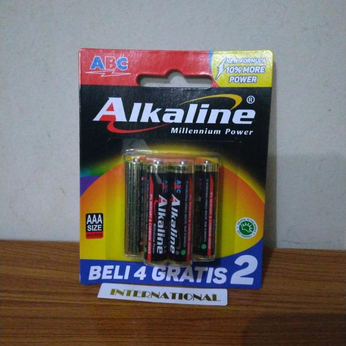 N3W Baterai Abc Alkaline AAA isi 6 battery AAA
