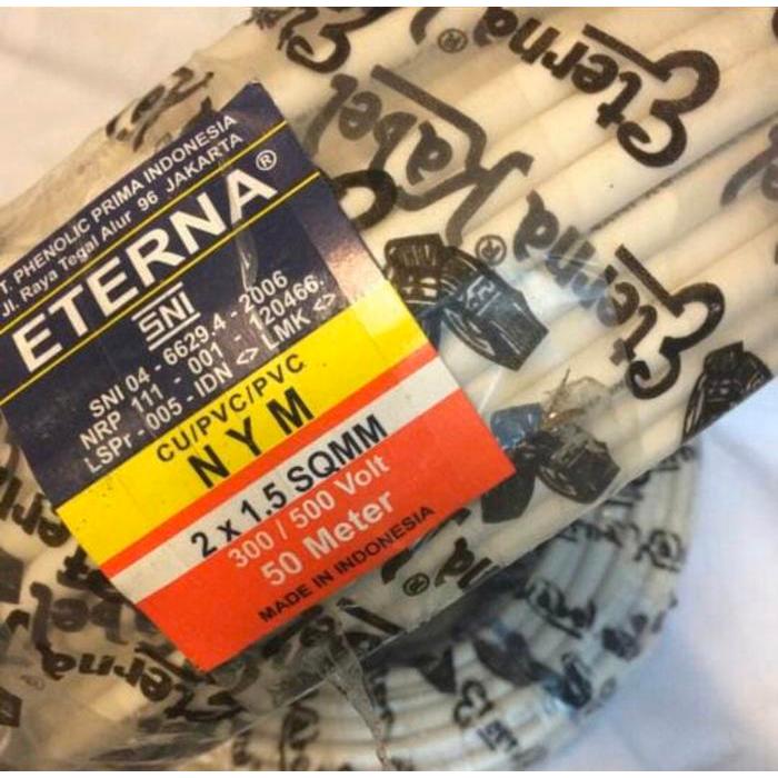 Kabel Eterna 2X1,5 Kawat Nym 1 Roll