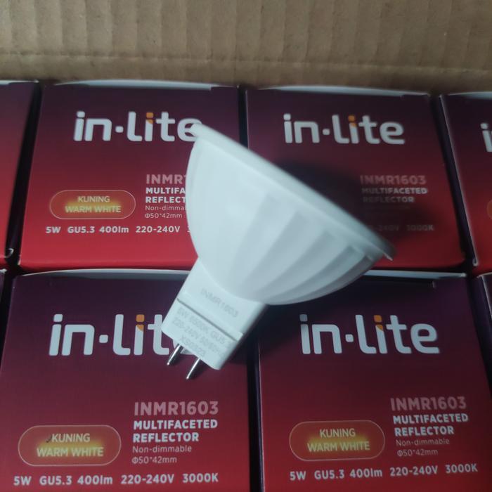 Lampu Sorot INLITE MR16 Tusuk 5 Watt InLite LED 5w MR 16 3W KUNING
