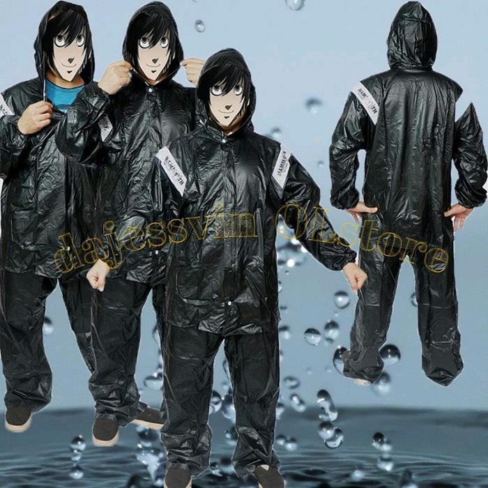 Jas Hujan Mammoth Black Jaket Celana