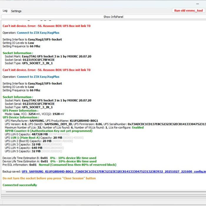 IC UFS KLUFG8RHHD-BOG1 UFS4.0 KLUF 512GB KLUE BOG1 B0G1 RPMB Clean