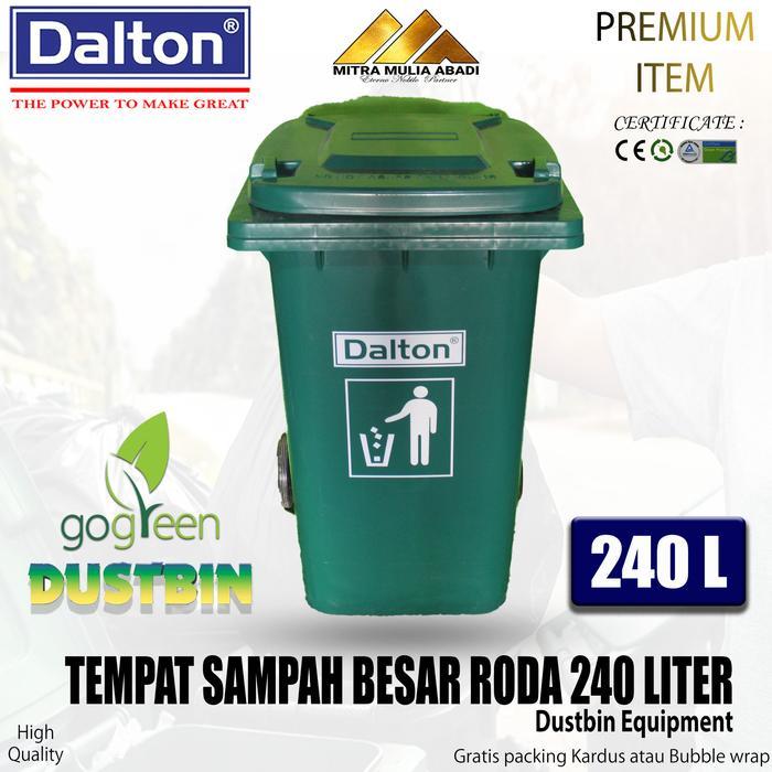Tempat Sampah Roda Besar 240 Liter Dalton HPDE / DUSTBIN / Bak Sampah