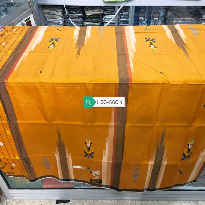 Bisa Cod - Sarung Bhs Lawasan Masterpiece Signature Royal Gold & Silver Berttd Songket Lawasan Sutra