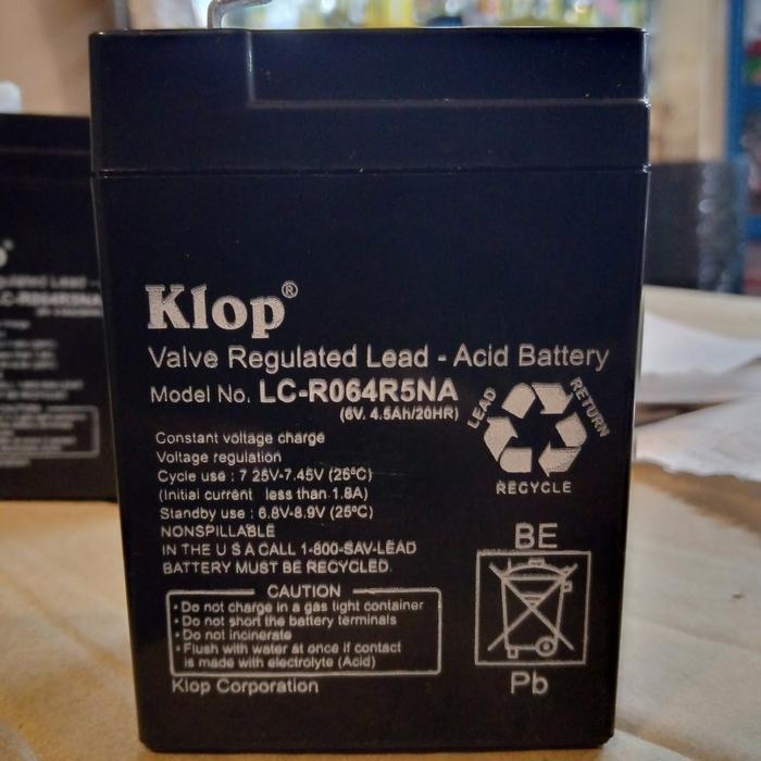 TERLARIS Baterai Timbangan digital Baterai Aki 6Volt 4AH.Batrai 6v4.0ah SALE