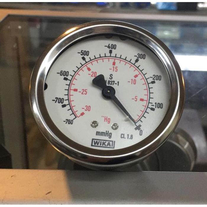 Vacum Gauge Wika Diameter 2.5 Inch - Drat 1/4 Inch 760 Mmhg