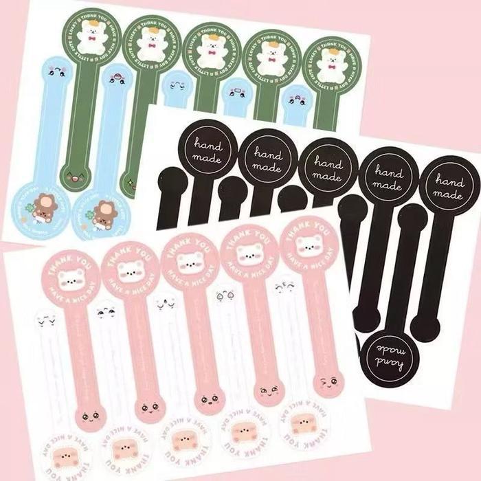 Stiker Thank You ukuran 3,5 Cm ISI 12 Pcs / Sticker Thank You / Stiker Kraft Label Thank You 3,5 cm