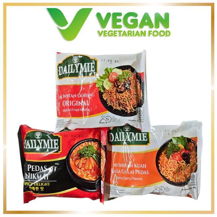 Sedia GROSIR Mie Instan Vegan Daily Mie / Vegan Vegetarian Instan Noodle Per Dus