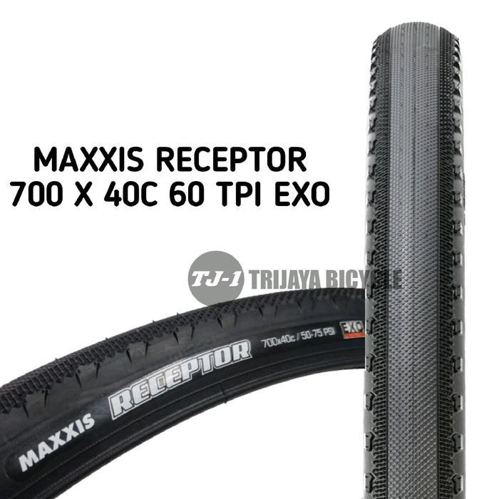 Maxxis 700 X 40C Receptor Wired - Ban Luar Sepeda Gravel 700X40C Maxxis Receptor Exo Protection 60