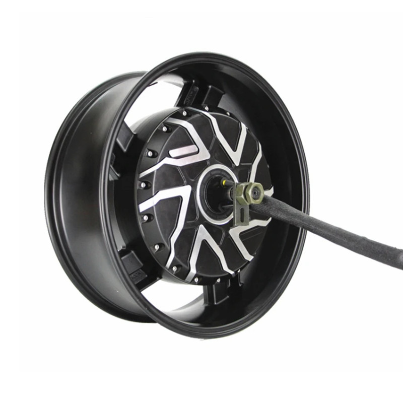 QS Motor 12000W 17X6.0inch V412KW 70H, 17X3.5 17X6.0 8KW 50H 230mm dropout width Electric Motorcycle