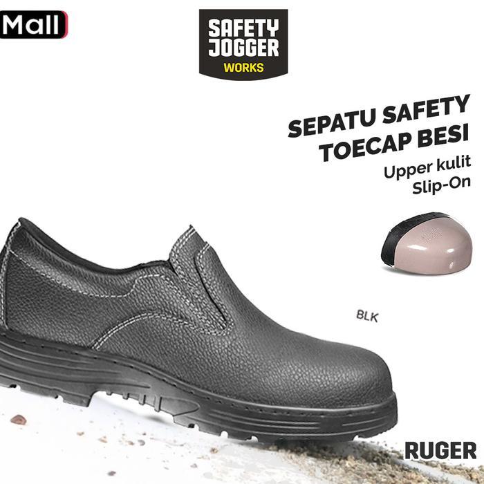 BERKUALITAS Sepatu Safety Jogger Ruger S3 Original Kulit Besi Pelindung Jari Kaki Anti-Selip SRC