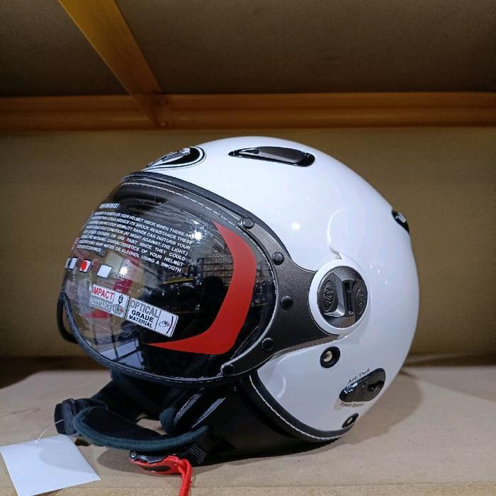 KYT ELSICO SOLID WHITE HELM RETRO KYT ORIGINAL