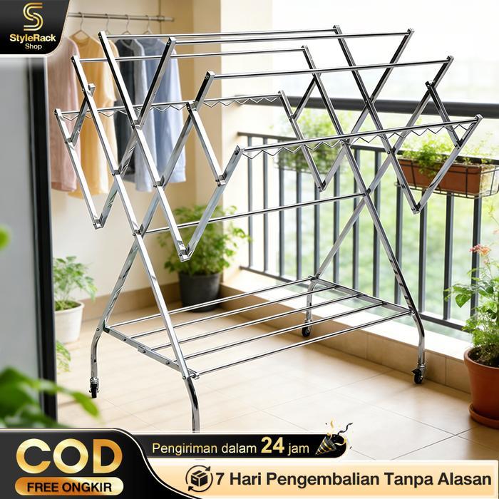 Jemuran Baju Lipat Jemuran Baju Stainless Steel Jemuran Pakaian Minimalis Jemuran Pakaian Stainless