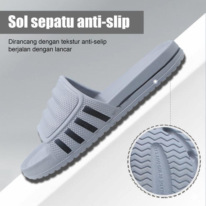 Eiger - Sandal Pria Karet Empuk Anti Slip Sepatu Sandal Karet Pria Dewasa Sandal Karet Pria Empuk