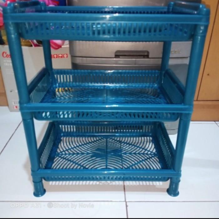 Rak Bumbu Bawang Serbaguna 3 susun/Rak plastik susun 3 serbaguna